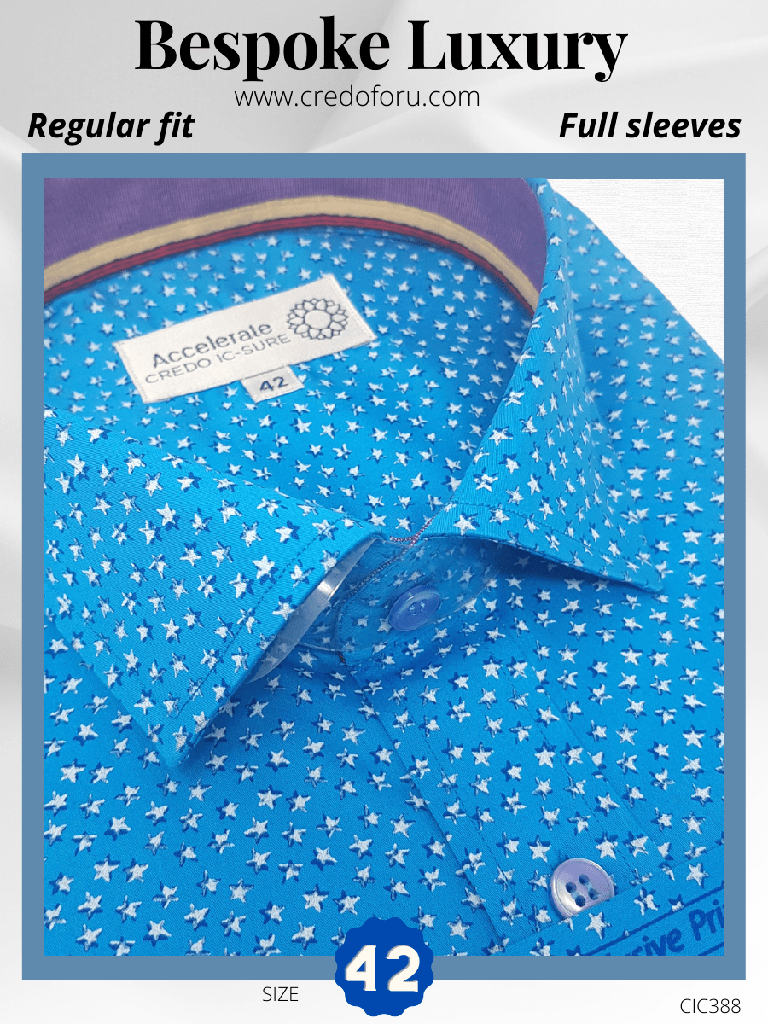 Arvind Fabric White Print on Blue Formal Shirt(388)_1.jpg