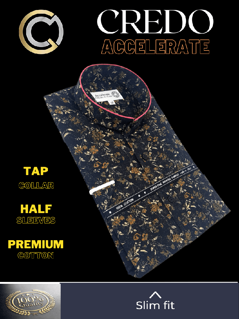 Italian Fabric Floral Print on Black Formal Shirt_1.jpg