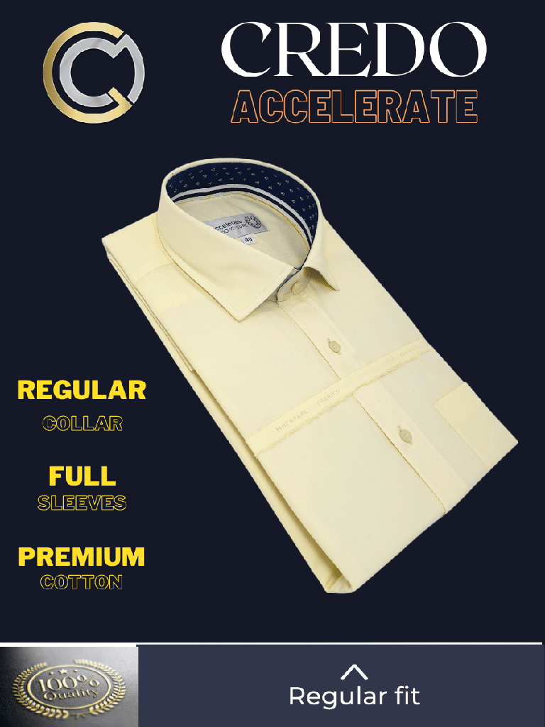 Mafatlal Fabric Light Yellow Formal Shirt_2.jpg