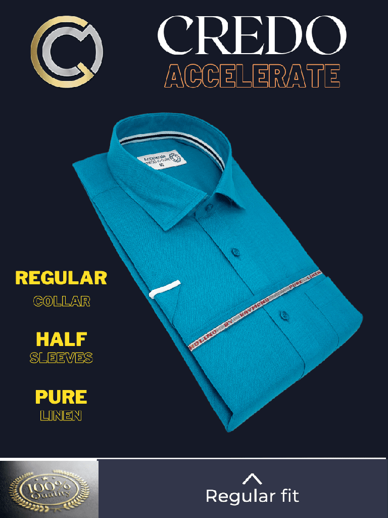 Raymond Fabric Teal Green Formal Shirt_1.jpg