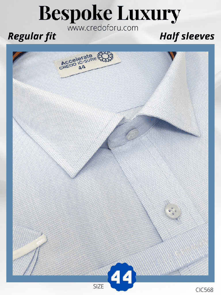 Raymond Fabric Light Sky Blue Half Sleeve Formal Shirt(512)_2.jpg