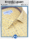 Siyaram Fabric Blue & Yellow Check Formal Shirt_1.jpg