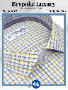 Siyaram Fabric Light Blue & Yellow Check Formal Shirt_1.jpg