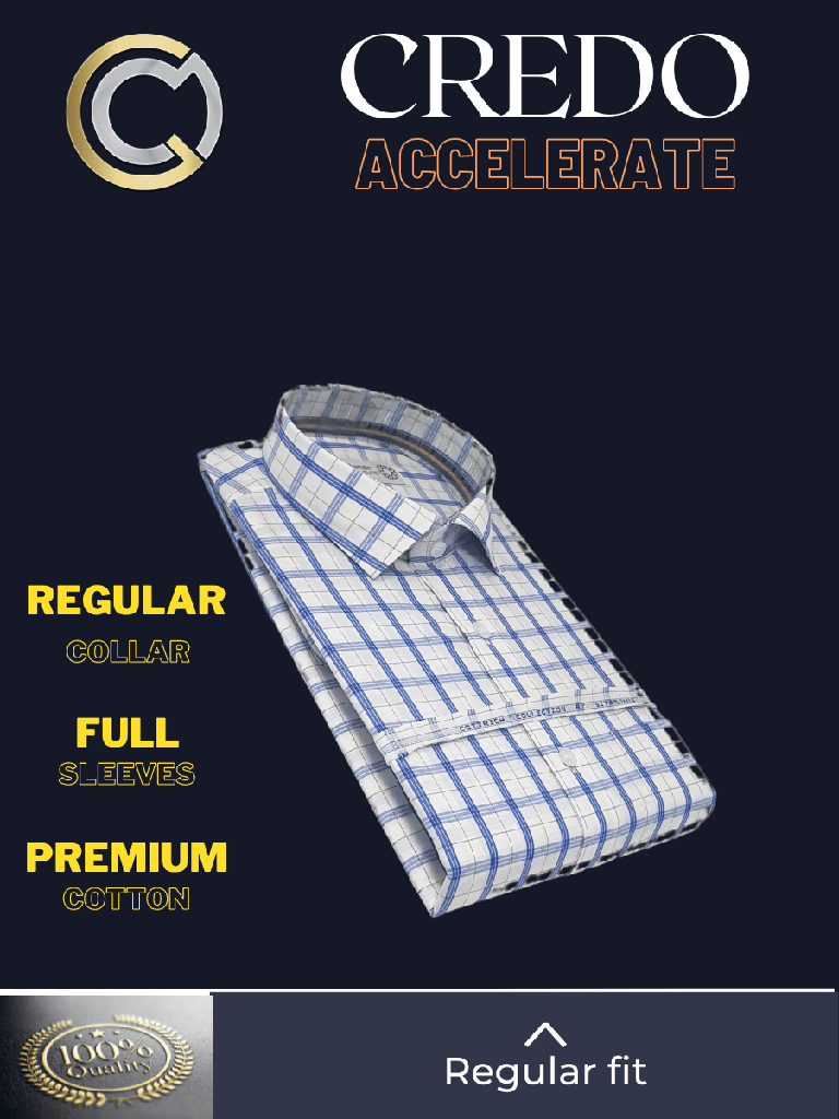 Siyaram Fabric Blue & White Check Formal Shirt(44)_1.jpg