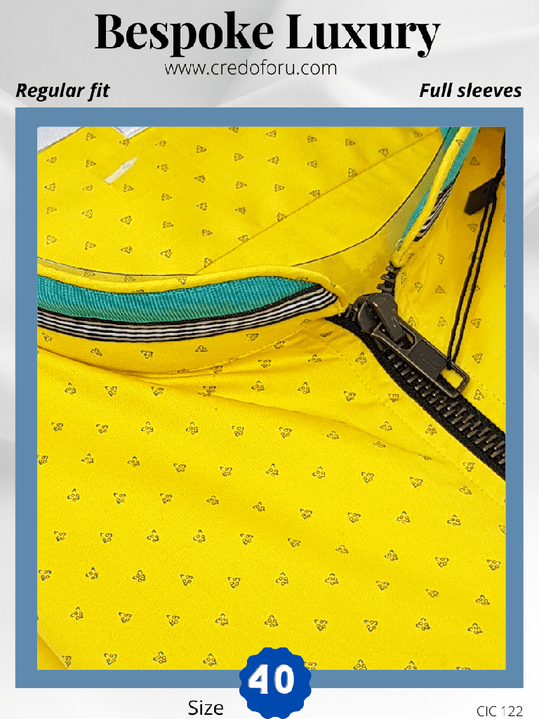 Yellow Printed Formal Shirt_1.jpg