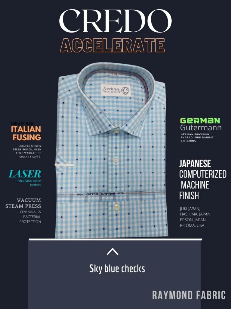 Blue and white checks Raymond shirt(889)-2.webp