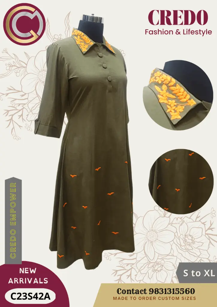 Sap green Khadi kurti-l-2.webp
