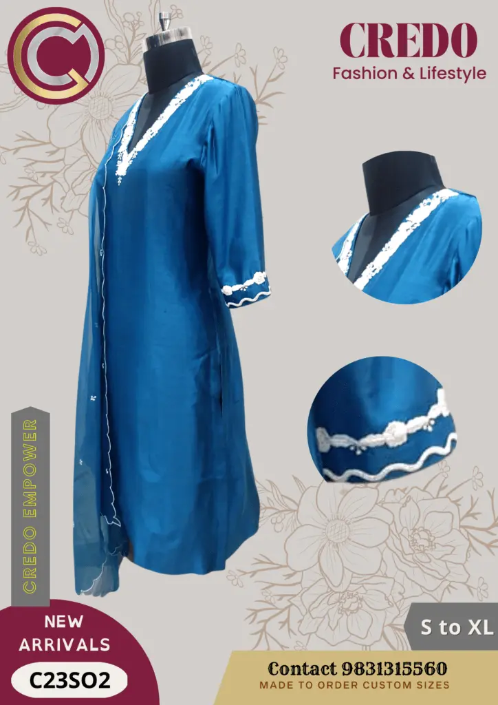 Chanderi silk kurti with dupatta-l-2.webp