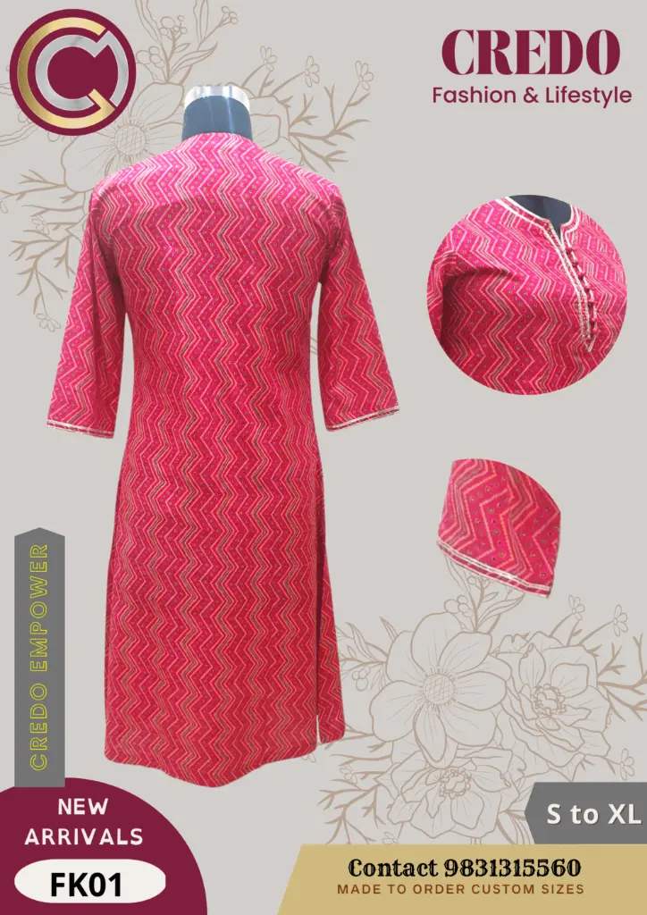 Cotton Pink Kurti-pink-4.webp