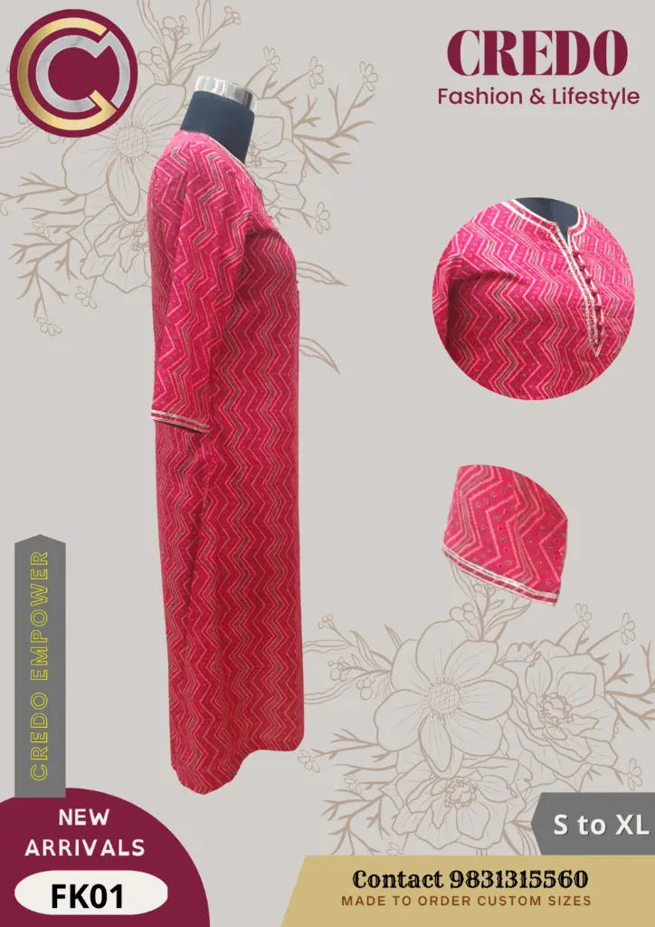 Cotton Pink Kurti-pink-3.webp