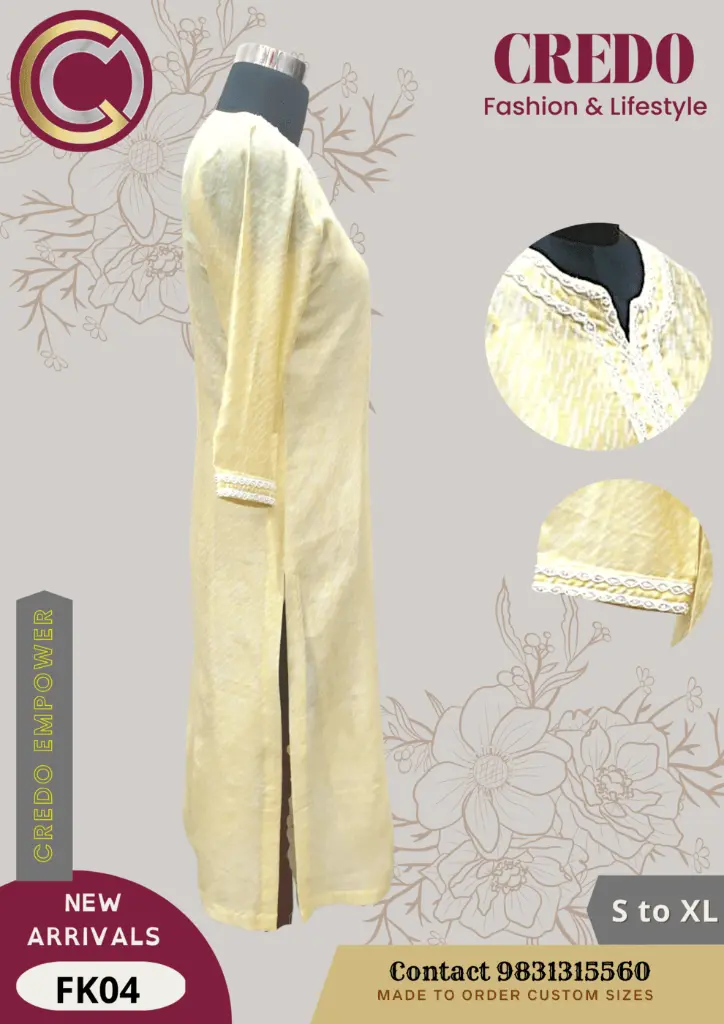 Cotton Yellow Kurti-L-3.webp