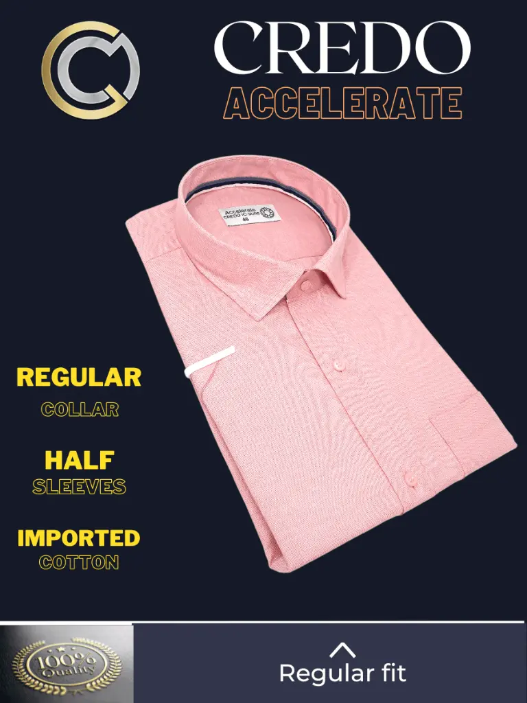 Credo Imported Light Pink Half Sleeve Shirt(702)-46-3.webp