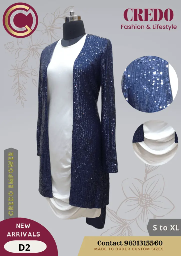 Dress with blue sequence jacket-Blue-2.webp