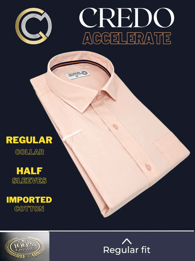 Credo Imported Fabric Cream Half Sleeve Shirt(685)-46-3.webp