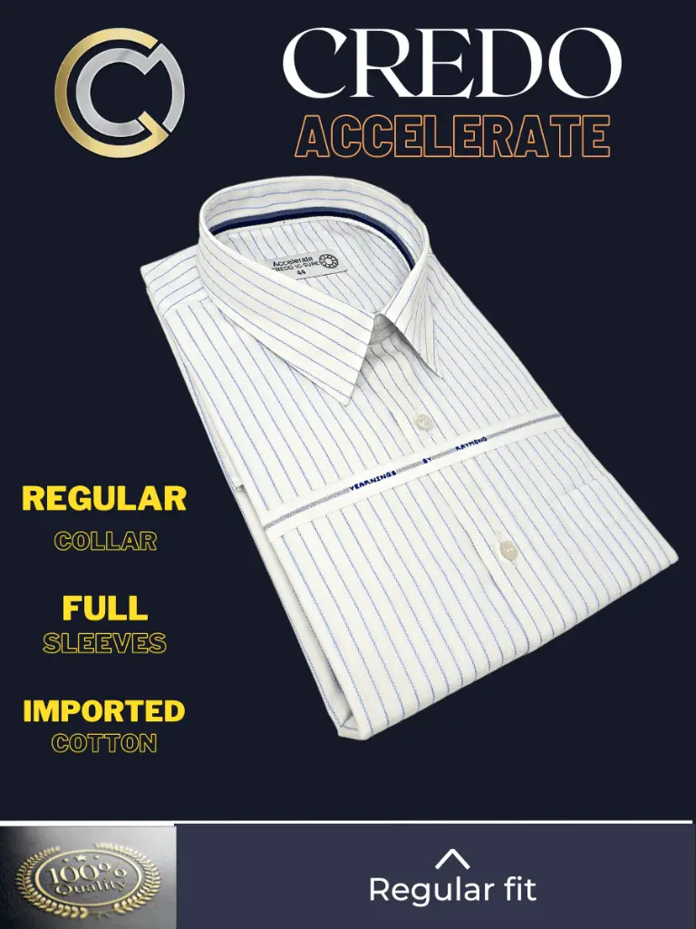 Raymond Fabric Blue White Strike Full Sleeve Shirt-44-3.webp