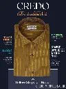 Credo Imported Yellow Stripe On Brown full Sleeve Shirt(662)-46-2.webp