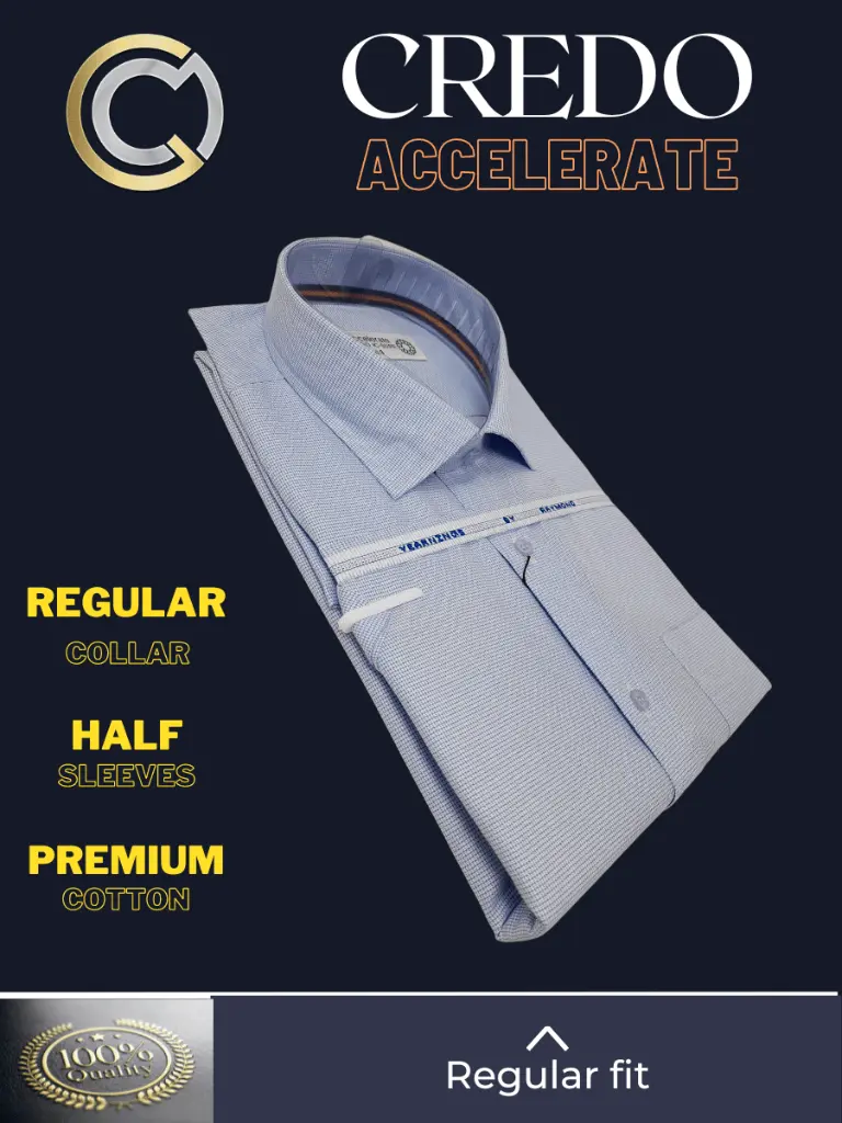 Raymonds Blue White Texture Half Sleeves Shirt(656)-44-3.webp