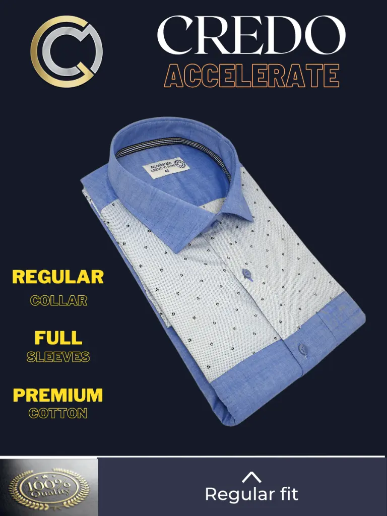 Blue & White Printed Full Sleeve Formal Shirt(524)-46-3.webp