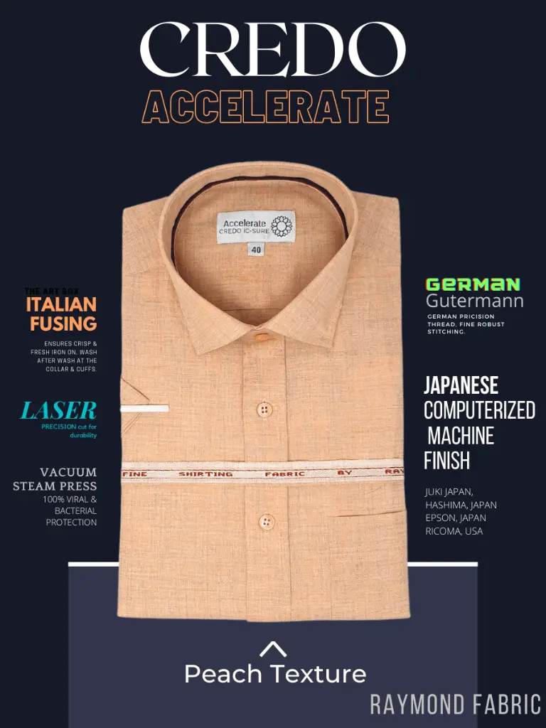 Raymond Fabric Peach Texture Half Sleeve Shirt(523)-40-2.webp