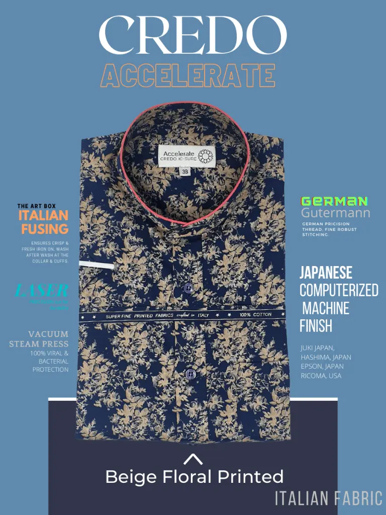 Italian Fabric Beige Floral Print on Navy Blue(522)-38-2.webp