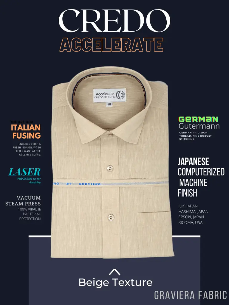 Graviera Fabric Beige Texture Full Sleeve Formal Shirt(520)-38-2.webp