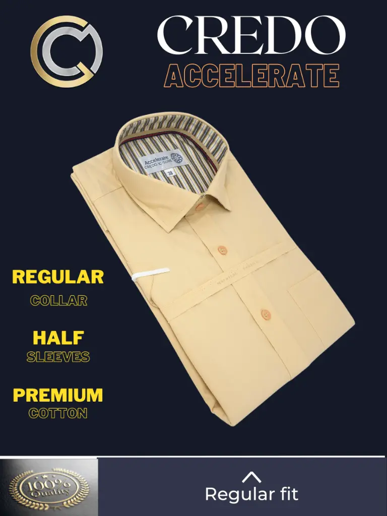 Mafatlal Fabric Beige Formal Half Sleeve Shirt(518)-38-3.webp