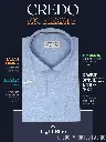 Light Blue Texture Half Sleeve Formal Shirt(510)-46-2.webp