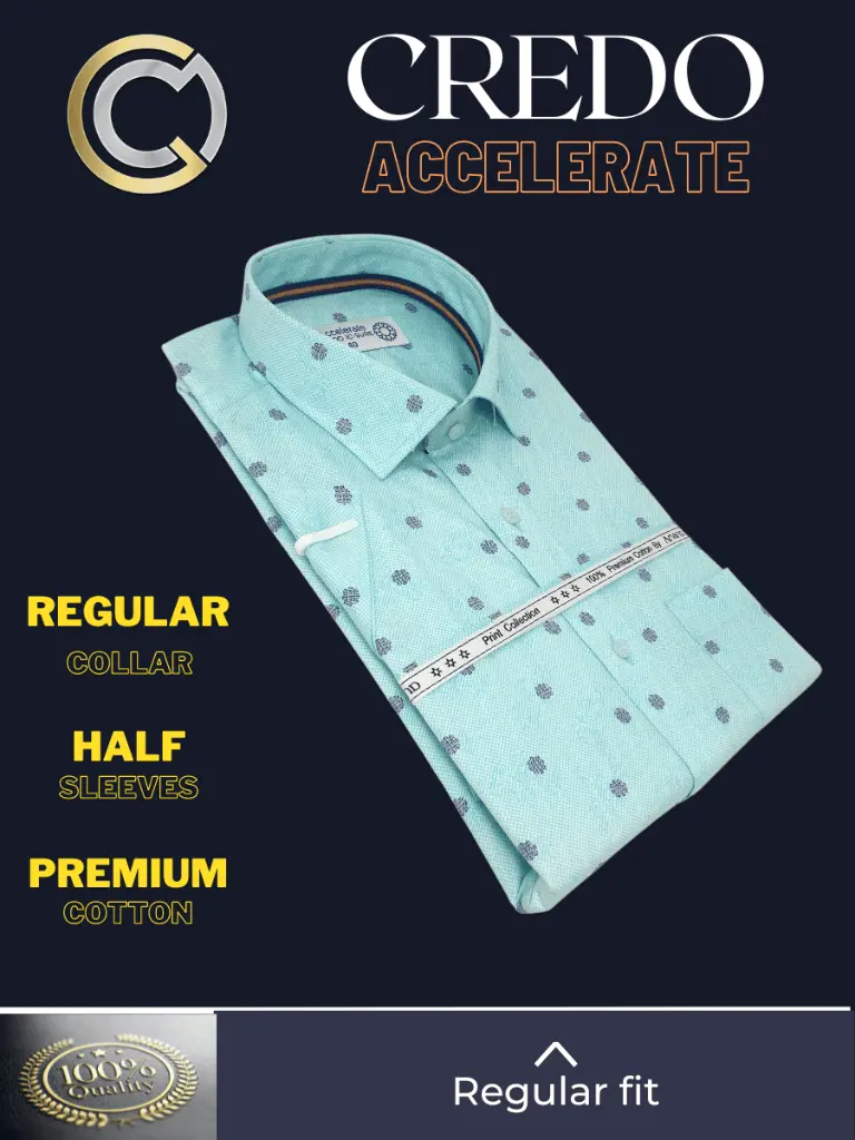 Arvind Fabric Blue & Green Printed Shirt(500)-40-3.webp