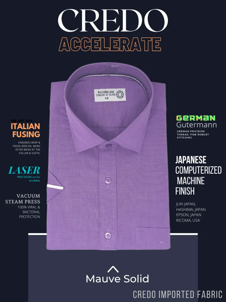 Mauve Half Sleeves Formal Shirt-40-Mauve Solid-Half Sleeves-2.webp