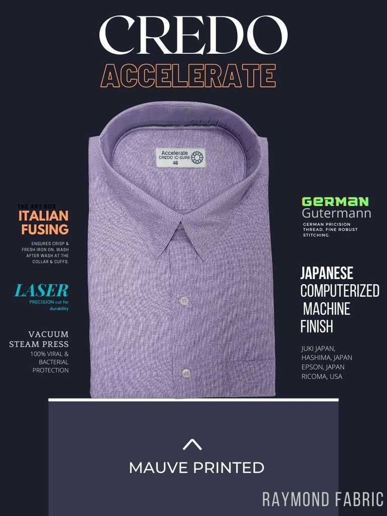 Mauve texture printed combined full sleeve shirt 790 Image 2