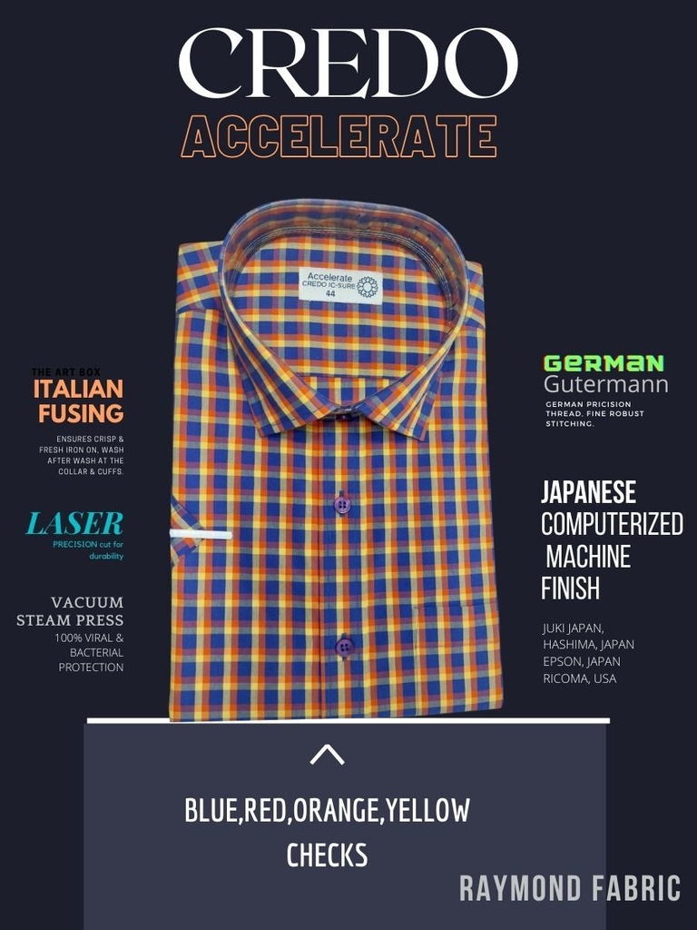 Multicolour checks Raymond shirt(909) Image 2