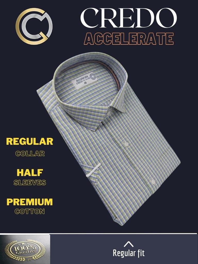 Green and blue square prints on white Raymond shirt(907) Image 3