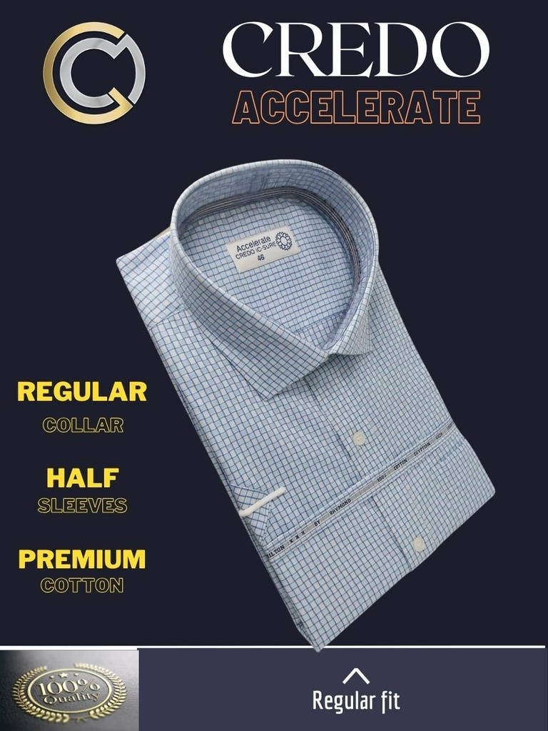 White and sky blue printed Raymond shirt(904) Image 3