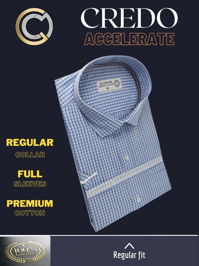 Blue checks on white Raymond shirt(903) Image 3