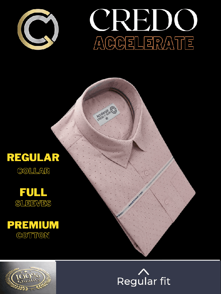 Redish pink printed full sleeve formal shirt (855) Image 2