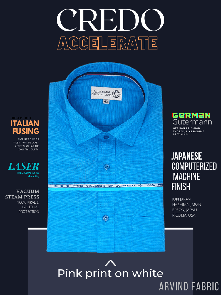 Arvind Fabric Blue Texture Formal Shirt_1.jpg