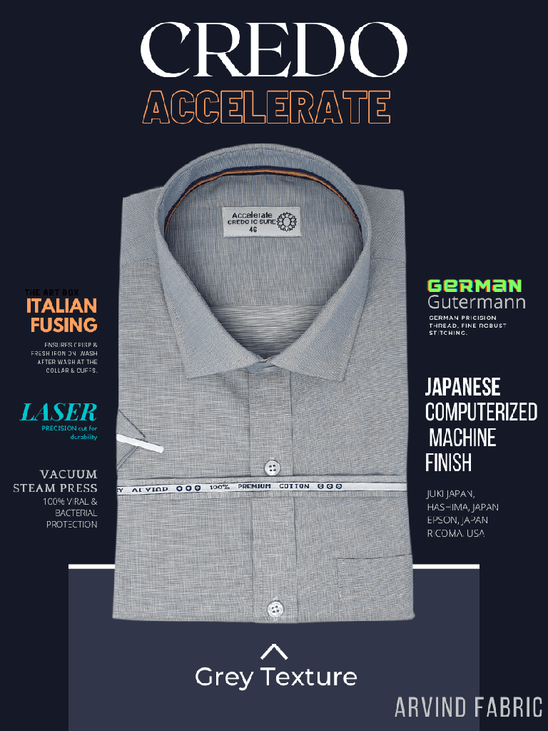 Arvind Fabric Grey Texture Formal Shirt(530)_1.jpg
