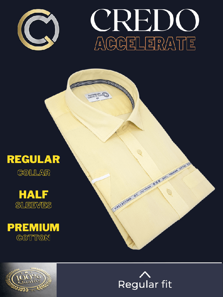 Arvind Fabric Light Yellow Formal Shirt_2.jpg