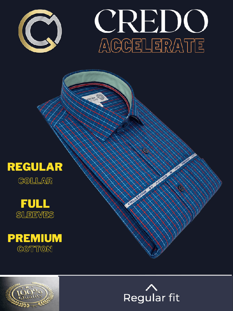 Arvind Fabric Red Check,Blue Formal Shirt_2.jpg