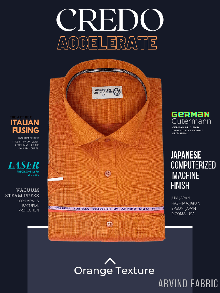 Arvind Fabric Orange Texture Formal Shirt(287)_1.jpg