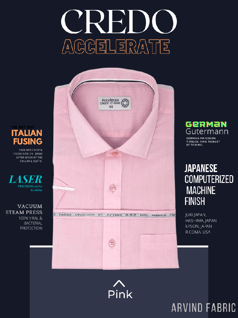 Arvind Fabric Pink Half Sleeve Formal Shirt(553)_1.jpg