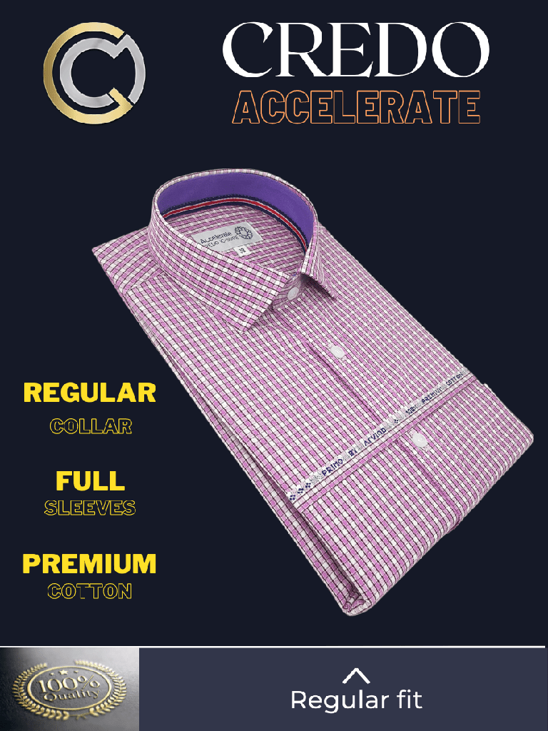 Arvind Fabric Mauve Check Formal Shirt_2.jpg