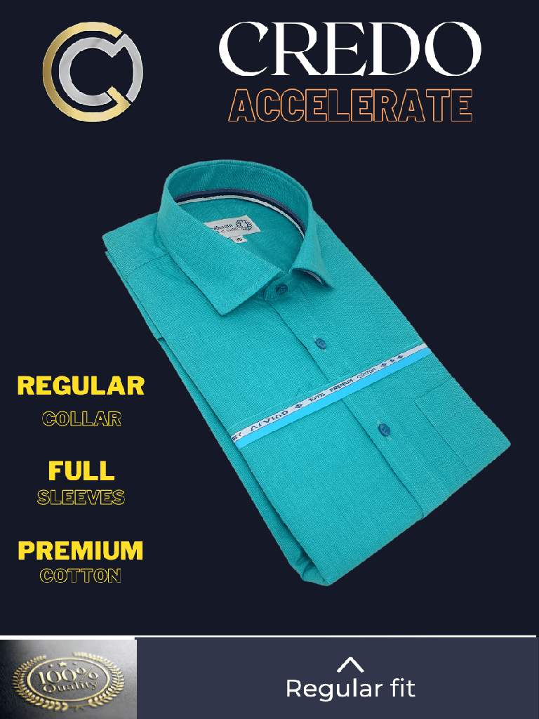 Arvind Fabric Teal Green Formal Shirt_2.jpg
