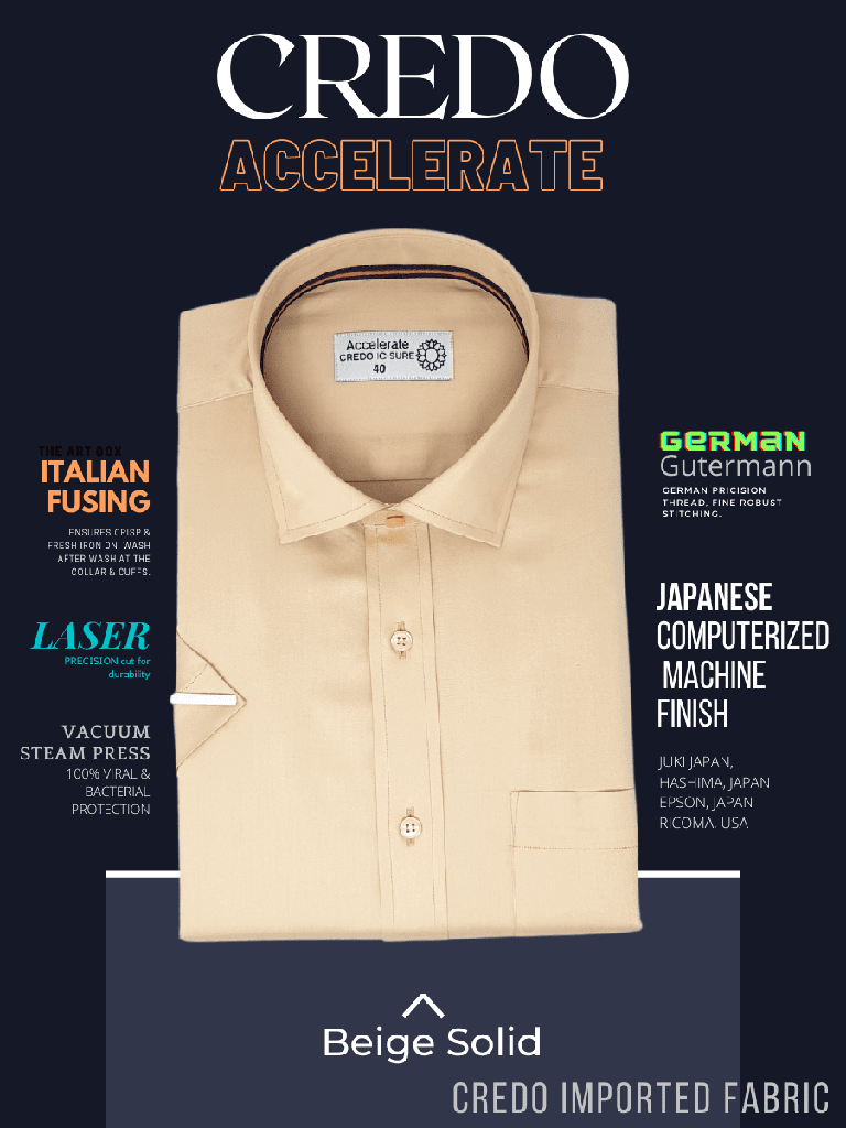 Beige Plain Formal Shirt_1.jpg