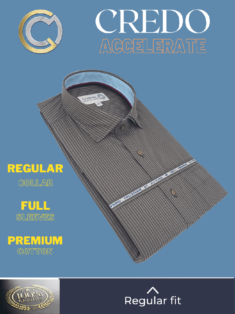 Arvind Fabric White Stripe on Grey Formal Shirt_2.jpg