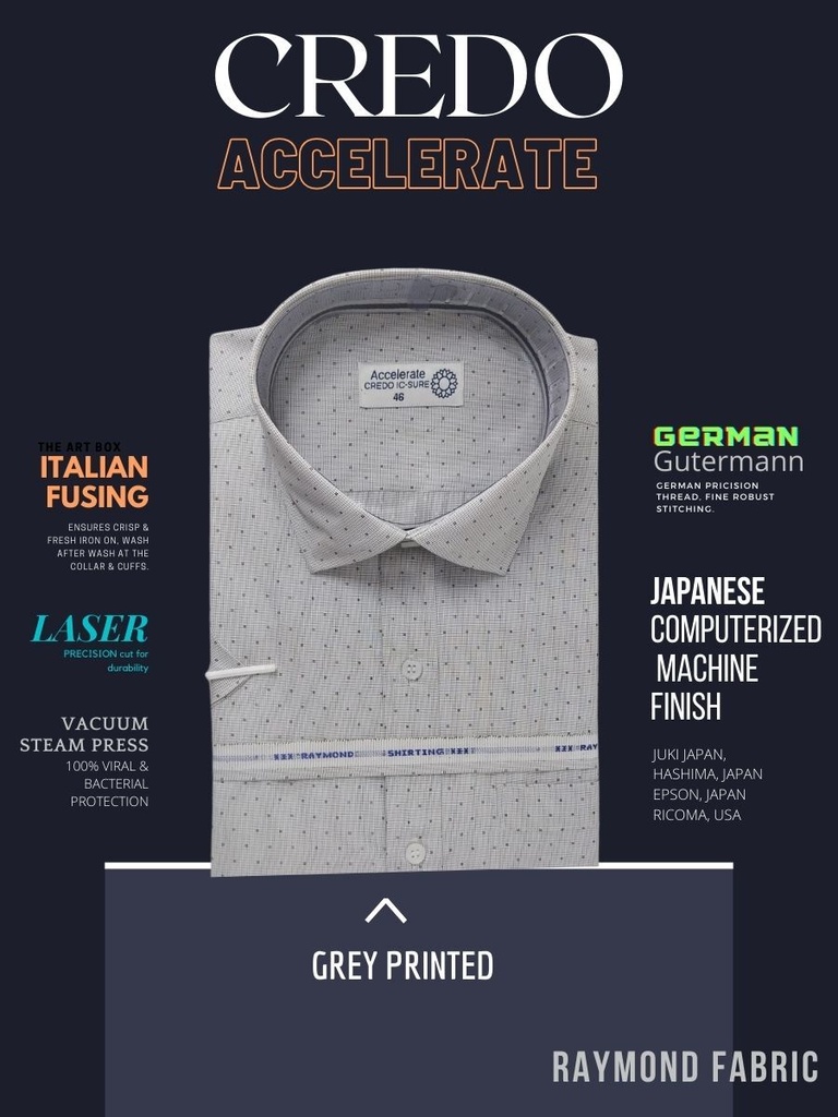 Black small square prints on grey checked Raymond shirt(899)_1.jpg