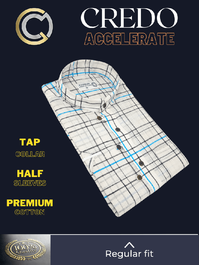 Black Check on White Half Sleeves Kurta(408)_2.jpg