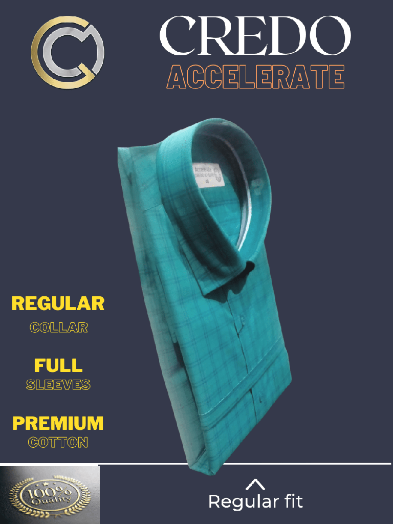 Blue checked green colour full sleeves shirt_2.jpg