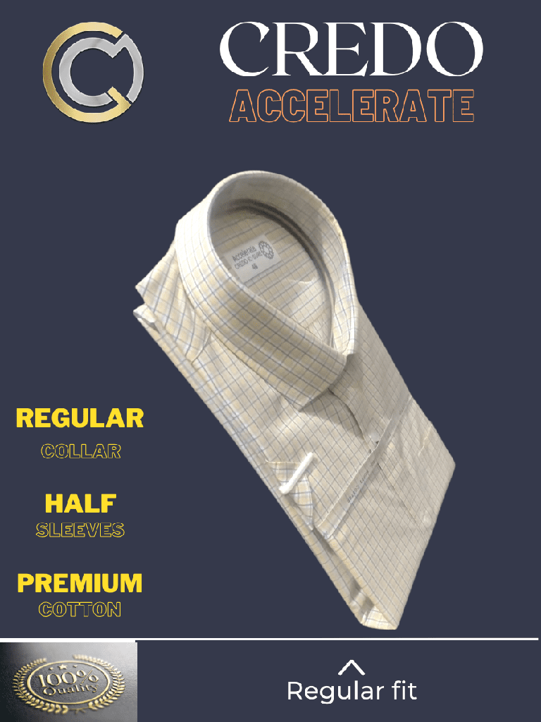 Blue checked half sleeves formal shirt_2.jpg