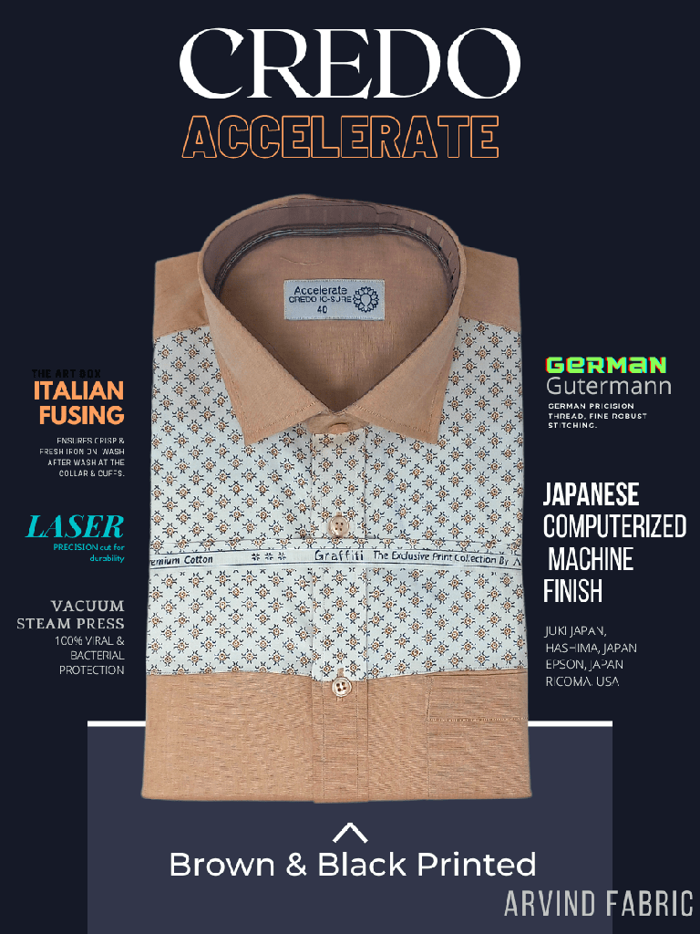 Brown and Black Arvind Fabric Printed Full Sleeves Shirt(637)_1.jpg